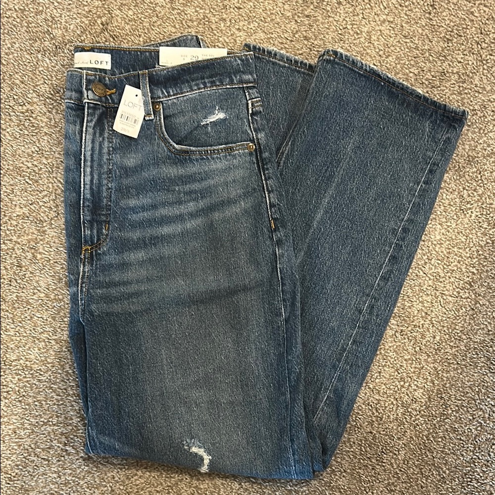 NWT LOFT 90s High Waist Straight Leg Mom Jeans